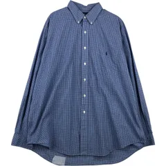 古着 ラルフローレン Ralph Lauren BLAKE 長袖 ボタンダウンチェックシャツ メンズXL相当/eaa613287