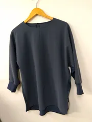 M6 インディヴィ/INDIVI　異素材ﾗｸﾞﾗﾝｽﾘｰﾌﾞﾄｯﾌﾟｽ　未使用品(新古品）Sサイズ