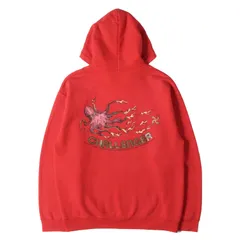 CHALLENGER チャレンジャー パーカー レッド サイズ:M | 初売り限定 オクトパス スウェットパーカー(OCTOPUS HOODIE) | トップス フーディー【メンズ】【中古】