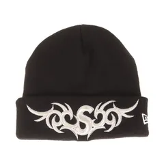 【美品】Supreme シュプリーム ビーニー ブラック 黒 | 25AW ×NEW ERA トライバル Sロゴ ニット ビーニー (Tribal S Logo Beanie) | ブランド 帽子 | コラボ 別注【メンズ】【中古】
