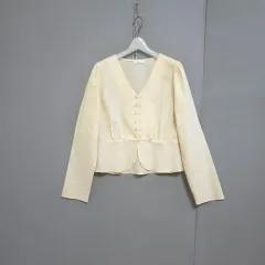 クリンクル素材 ウエストラインがかわいい ブラウス F n3804