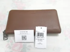 新品未使用　COACH　コーチ　アコーディオン ウォレット　58102 QB/SD　レザー　ジッピーウォレット　ラウンドファスナー長財布　ブラウン系