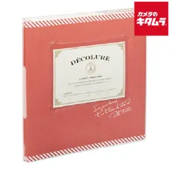 【新品】ナカバヤシ アK-MB-201-R かける～の台紙アルバム デコルーレ ブックタイプ スクエアM レッド