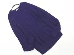 nano universe ナノユニバース ケーブル編み ニット セーター sizeM/紺 ■◇ メンズ