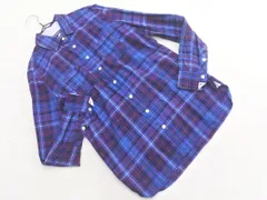 TOMMY HILFIGER トミーヒルフィガー チェック ブラウス シャツ size4/青 ■◇ レディース