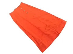 SLOBE IENA スローブイエナ リネン100% ラップ風 ロング スカート size38/オレンジ ■◇ レディース