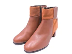 ALPHACUBIC アルファキュービック 異素材切替 ショート ブーツ size23/茶 ◇■ レディースのサムネイル