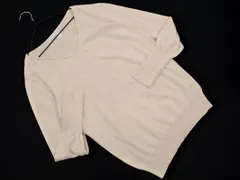 antiqua アンティカ Vネック ニット セーター sizeM/アイボリー ■◇ レディース