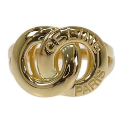 セリーヌ CELINE ダブルサークル 12号 リング 美品 刻印あり 18金 K18
