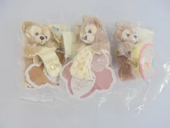  美品 ディズニー TDS タグ付き ダッフィー シェリーメイ カチューシャホルダー ぬいぐるみポーチ キーホルダー 3点 グッズセット