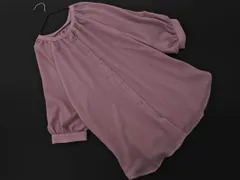 THE SHOP TK ザショップティーケー タケオキクチ バンドカラー ボリュームスリーブ シアー シャツ sizeM/ラベンダー ■◇ レディースのサムネイル