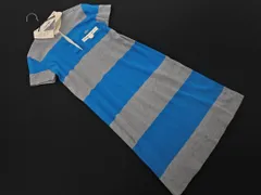 LACOSTE ラコステ ボーダー ポロシャツ ワンピース size40/グレーｘ青 ■◆ レディース