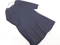 a.v.v アーヴェヴェ ラメ 七分袖 ワンピース sizeM/紺 ■◇ レディースのサムネイル