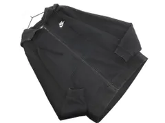 NIKE ナイキ ロゴ刺繍 ジップアップ パーカー sizeL/黒 ■◇ レディース