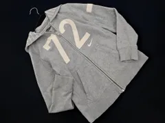 NIKE ナイキ 刺繍 ジップアップ パーカー sizeM/グレー ■◇ レディース