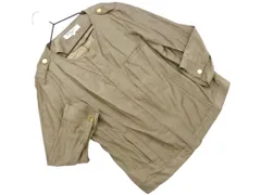 NATURAL BEAUTY BASIC ナチュラルビューティーベーシック ジップアップ ノーカラー ジャケット sizeL/カーキ ■◇ レディース