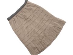 INED イネド ティアード 裾プリーツ スカート size7/ブラウン ■◇ レディース