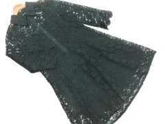 ZARA basic ザラ ベーシック キャミソール 付き レース ワンピース sizeL/緑 ■◇ レディース