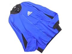 adidas アディダス ジップアップ ブルゾン ジャケット sizeM/青 ■◇ メンズ
