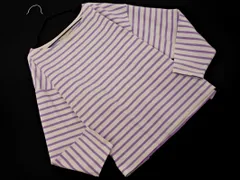 B:MING BEAMS ビームス ボーダー カットソー sizeONE/白ｘラベンダー ■◇ レディース