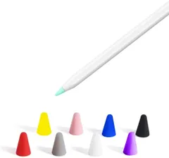 【8個入り】 Apple Pencil ペン先 保護 カバー アップルペンシル ケース ペン先スリーブ 滑り止め 柔らかい 静かな 脱着简单 書き込み摩擦を増やす ペンの摩耗を防ぐ キャップ 紛失防止 柔らかい 滑り止め 脱着简单 Apple Pen ...