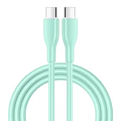 iPhone 16対応 USB-Cケーブル【1.83m PD3.0対応 急速充電3A】シリコン素材 柔らかく絡まない Type-C to Type-Cケーブル iPhone15 / Galaxy/iPad/MacBook各種対応 グリーン