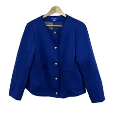 BLUE LABEL CRESTBRIDGE(ブルーレーベルクレストブリッジ) ブルゾン サイズ38 M レディース - ブルー 長袖/秋/冬