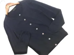 Paul Smith ポールスミス 花柄ボタン カーディガン sizeM/紺 ■◇ レディース