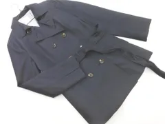 KUMIKYOKU 組曲 ウエストベルト付き トレンチ コート size5/紺 ■◇ レディース