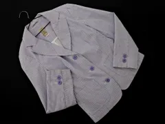 L.L.Bean エルエルビーン ストライプ テーラード ジャケット 白ｘ水色 ■◇ レディース