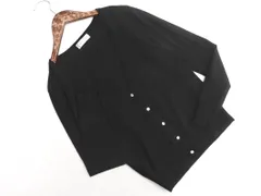 22 OCTOBRE 22 オクトーブル Vネック カーディガン size2/黒 ■◇ レディース