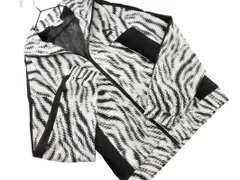 PUMA プーマ 総柄 ジャケット sizeL/白ｘ黒 ■◇ レディース