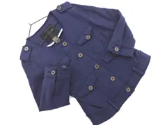 DOUBLE STANDARD CLOTHING ダブルスタンダードクロージング ノーカラー ジャケット 紺 ■◇ レディースのサムネイル