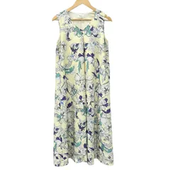 ダイアグラム ワンピース サイズ36 S レディース - ライトイエロー×パープル×マルチ ノースリーブ/マキシ丈/花柄