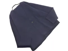 INHERIT インヘリット ノーカラー ジャケット sizeL/紺 ■◇ メンズ