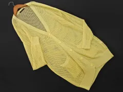 INGNI イング かぎ編み ロング カーディガン sizeM/黄 ■◇ レディース