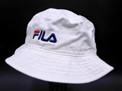 FILA フィラ ロゴ刺繍 バケット ハット size58/白 ■◇ レディース