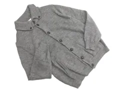 green label relaxing グリーンレーベルリラクシング ユナイテッドアローズ ウール100% くるみボタン カーディガン sizeL/グレー ◇■ メンズ