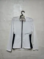 ニューバランス 白 ブラック ウィンドブレーカー ジャケット S