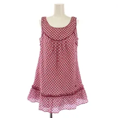 バーバリーブルーレーベル BURBERRY BLUE LABEL ワンピース ミニ丈 ノースリーブ チェック柄 38 紫 /BM ■MU