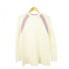 アレキサンダーワン ALEXANDER WANG T ラインニットセーター クルーネック 長袖 ラグラン ハニカム ワンポイント XS 白 アイボリー /CK8 ■GY19のサムネイル