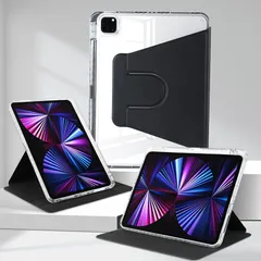 iPad Air 11インチ (M2) ケース (2024) iPad Air 第5世代 / 第4世代 ケース iPad Air6 / Air5 / Air4 (2024/2022/2020) ケース ipad ケース 11インチ 透明 縦置き 横置 ...