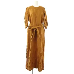 ハイク HYKE linen short sleeve maxi dress  ドレス ワンピース ロング 1 キャメル /DF ■OSのサムネイル