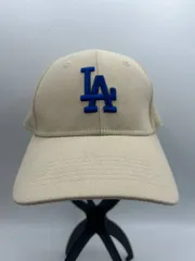 MLB Korea エムエルビーコリア LA ロゴ 刺繡 ロサンゼルス ドジャース ベースボールキャップ キャップ 帽子 ベージュ ブルー N-22