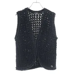 CHANEL シャネル 22SS スパンコールニットベスト P72843K10445 ブラック 34のサムネイル