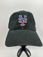 NEW ERA ニューエラ NY ロゴ 刺繡 ニューヨーク メッツ ベースボールキャップ キャップ 帽子 ブラック フリーサイズ K-29