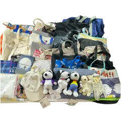 ★ SNOOPY スヌーピー 大量 40点 まとめ商品 トートバッグ ショルダーバッグ ぬいぐるみ ランドリーバッグ タオル キャップ 等 現状品 6.3kg