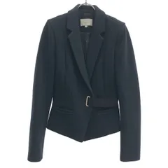 CARVEN カルヴェン ベルテッドニットテーラードジャケット 2000V22 ネイビー 36