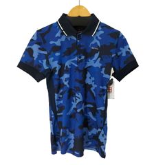 極美品 ブリーフィング ポロシャツ カモフラ メタル調ロゴ BRIEFING 黒