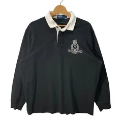 90's vintage 90年代 ヴィンテージ Polo by Ralph Lauren ラガーシャツ ポロ ラルフローレン ポロシャツ Srilanka製 Lサイズ ブラック